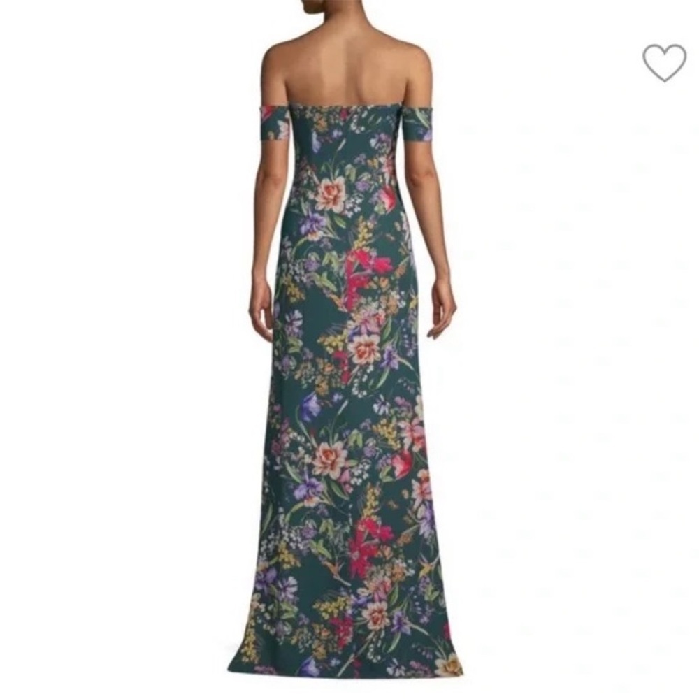 Sachin + Babi Galiana Off-The-Shoudler Green Floral Strapless Gown 💚0, 2, 6, 10 - Picture 7 of 12